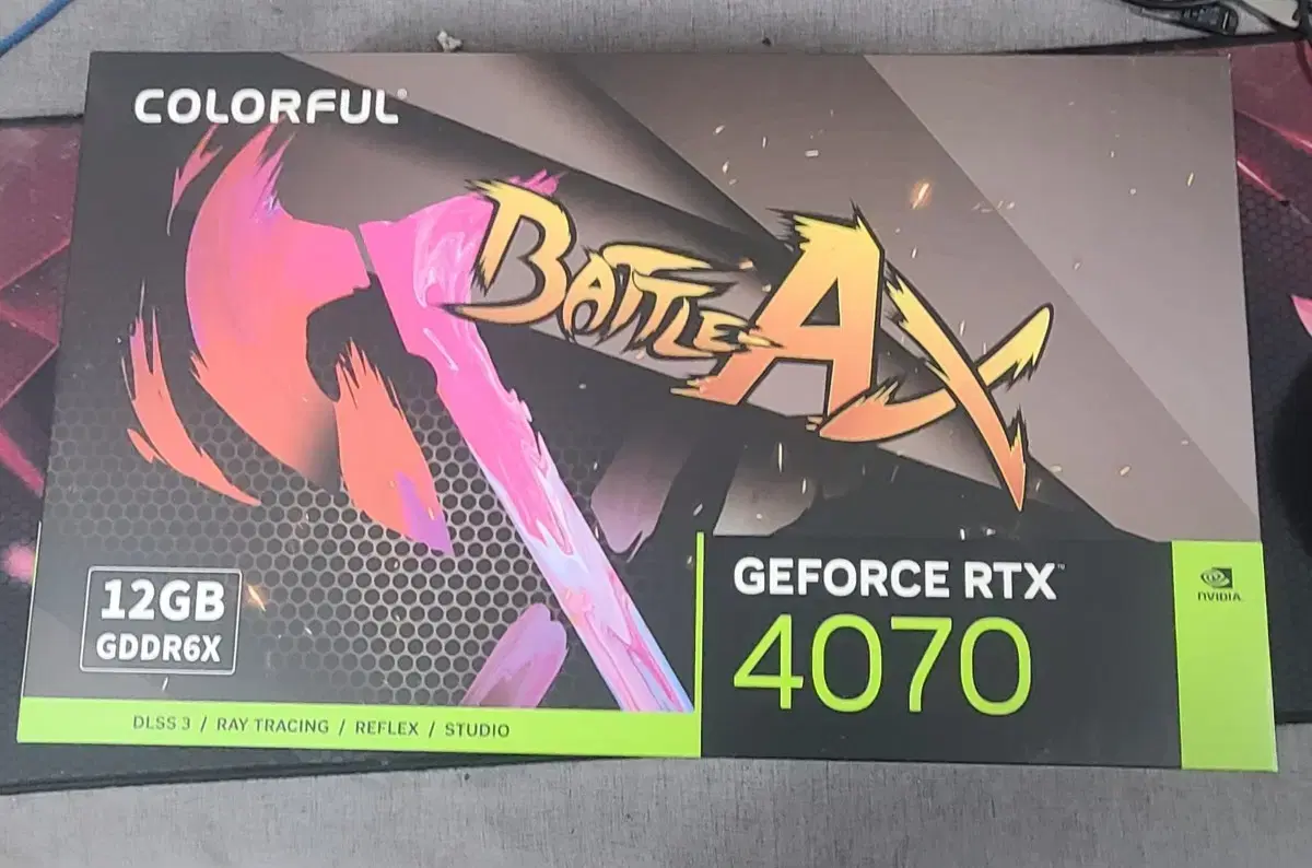 컬러플 RTX4070 12G 그래픽카드 풀박스 싸게 팝니다