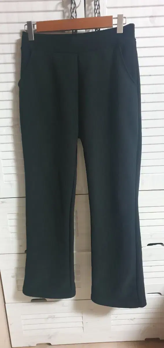 New~Fleece-lined boot-cut pants, plump 66 to 77