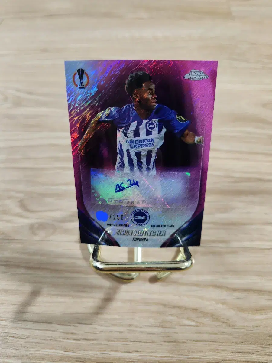 24 Top Chrome 250 Limited Brighton Simon Ainger Autograph Soccer Card