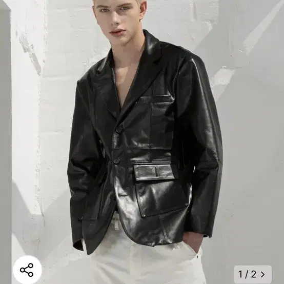 LEATHER BLAZER 루오니어 레더 블레이저