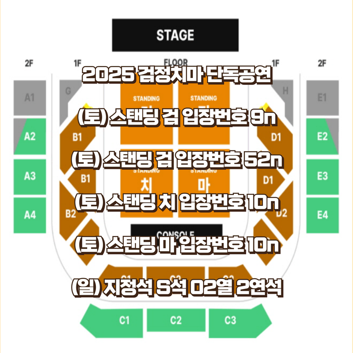 검정치마 콘서트 단독 공연 스탠딩 검정치마