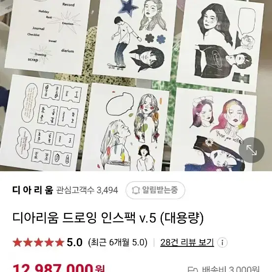 디아리움 인스 대용량 새상품