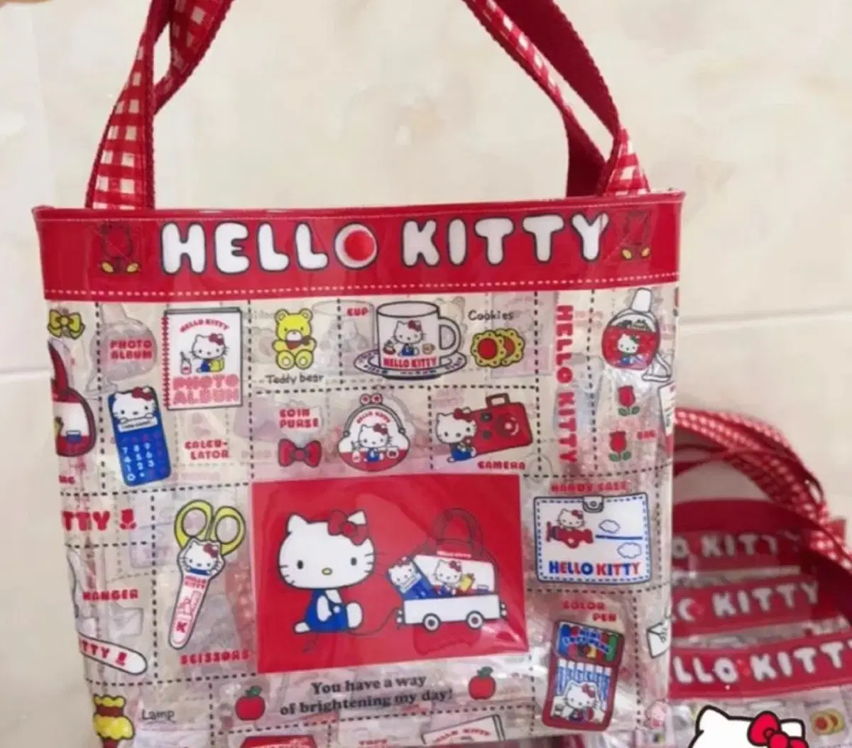 Kitty PVC transparent waterproof bag