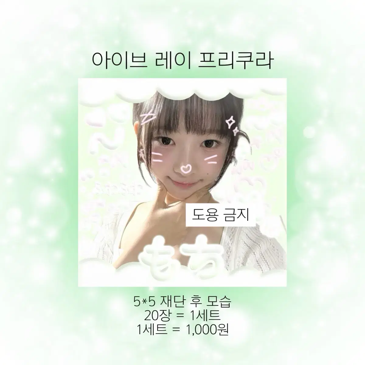 아이브 레이 프리쿠라 도무송 판스티커 비공굿 굿즈