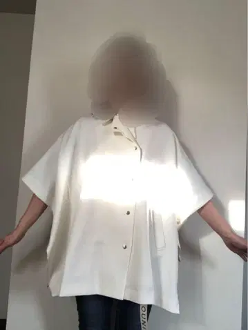 루니 / LOUNIE 판초 스타일 스프링 코트 화이트