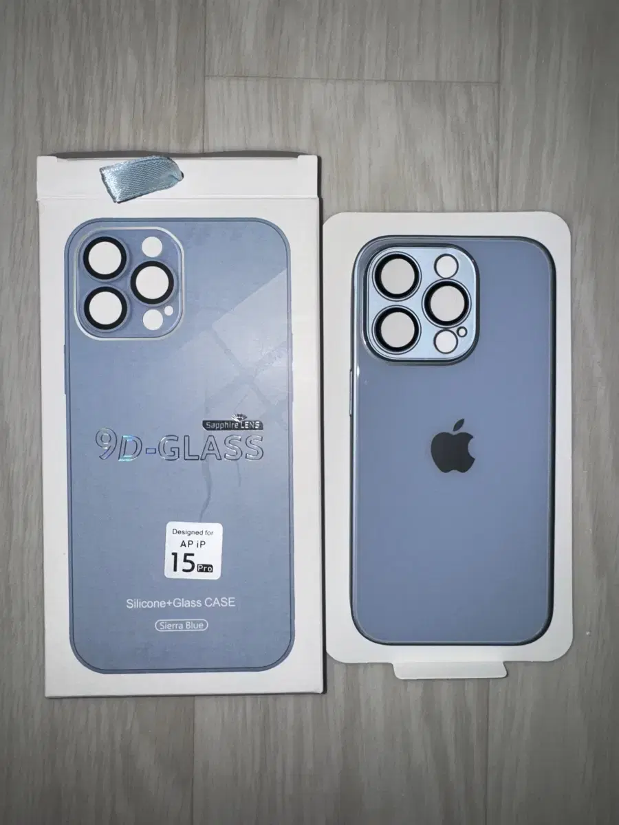 iPhone 15 Pro Full Cover Glossy Case Light Blue New Product