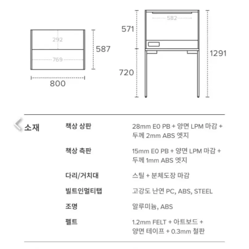 데스커 독서실 책상