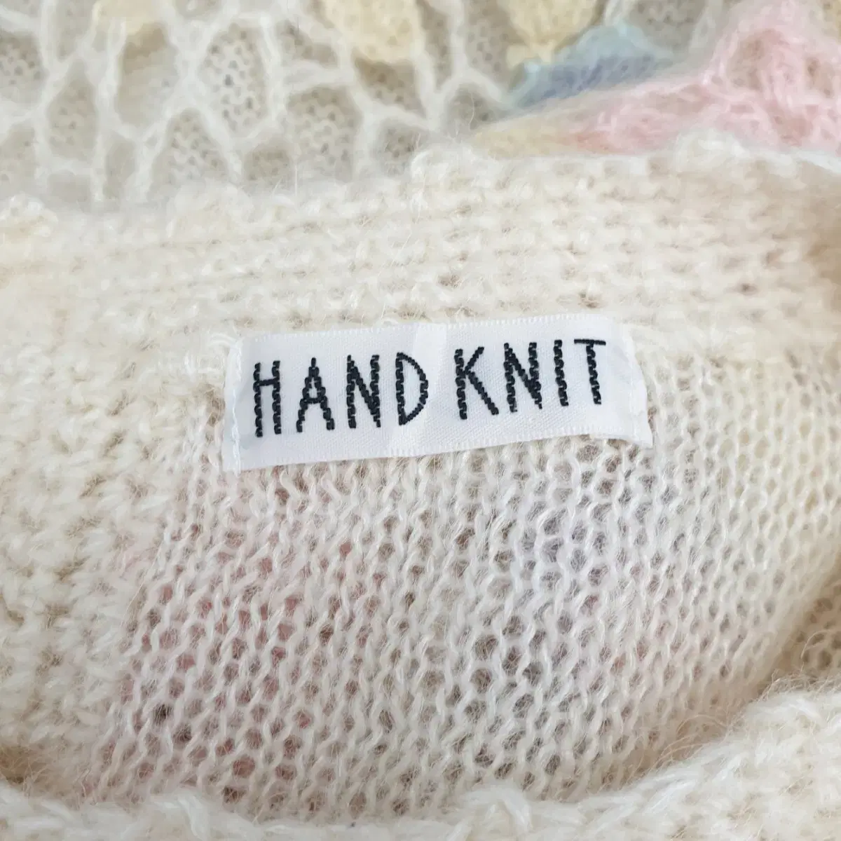 빈티지 만원샵 HAND KNIT 플라워 러블리 니트