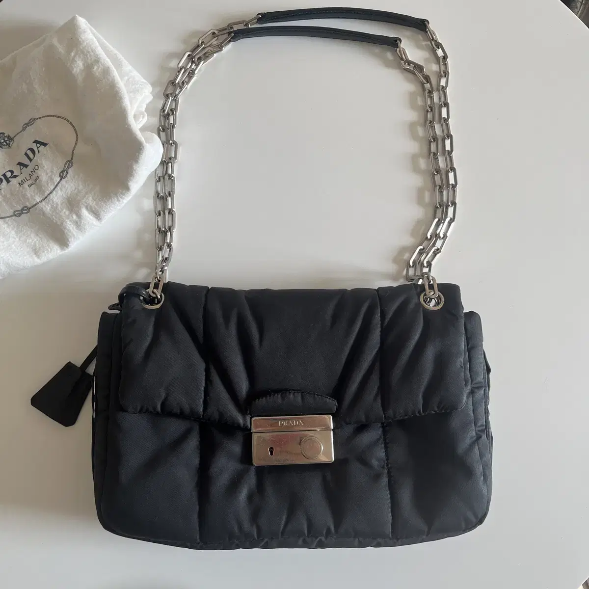 PRADA nylon chain shoulder bag