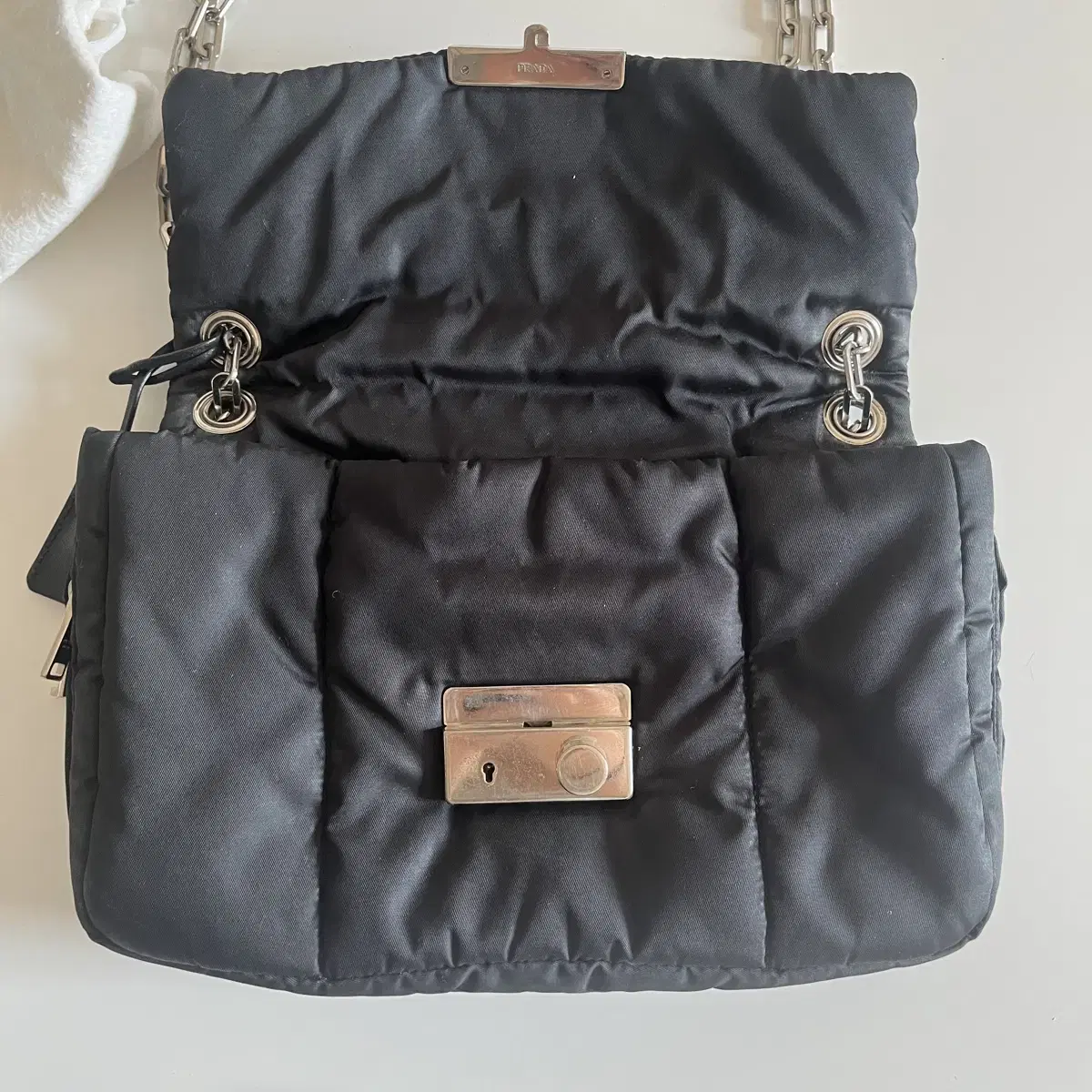 PRADA nylon chain shoulder bag