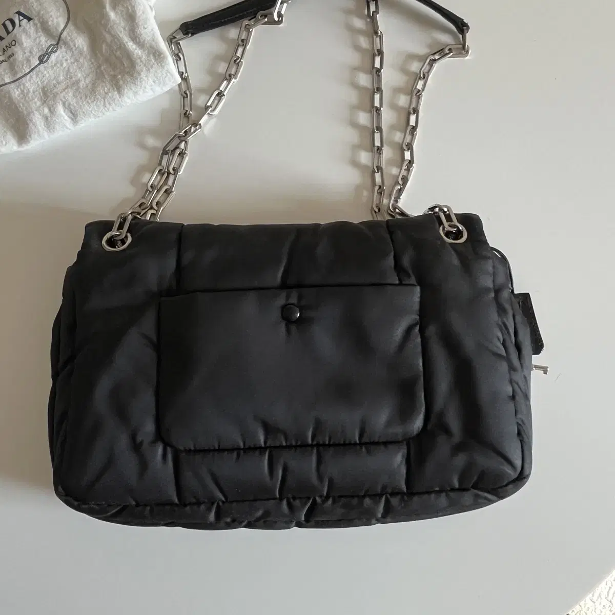 PRADA nylon chain shoulder bag