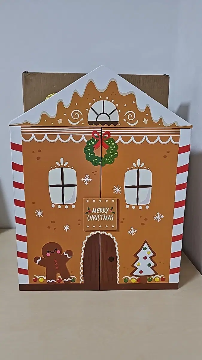 크리스마스  gingerbread 집 어드벤트 캘린더