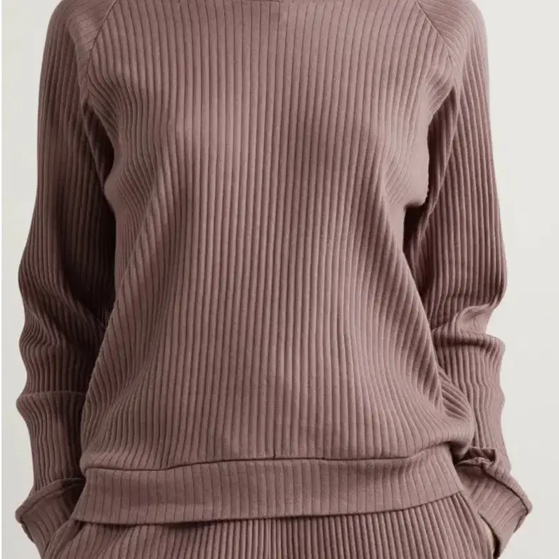 베이스레인지 baserange Basic ribbed sweatshirt