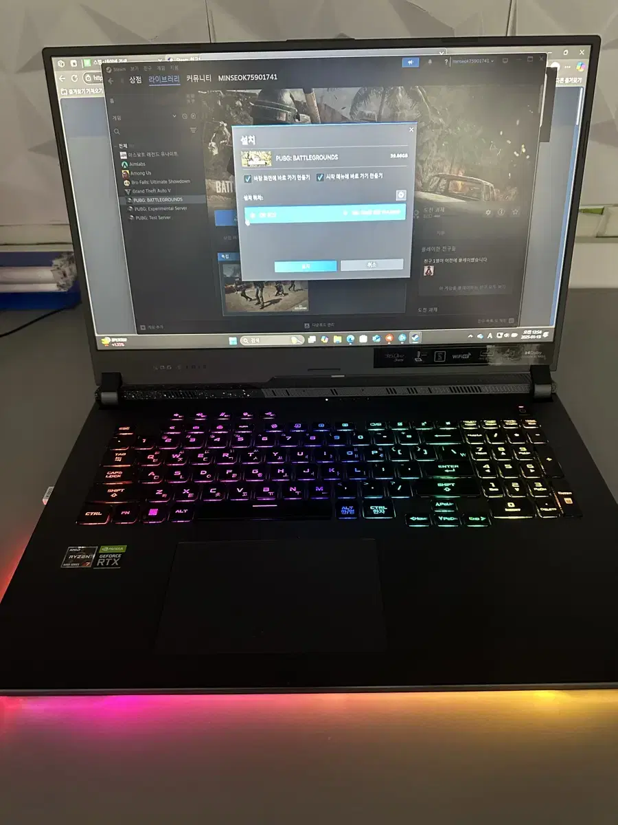 ASUS ROG STRIX G713RM 360hz 노트북