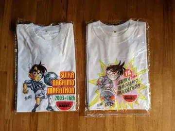 [초레어-미개봉 새상품] 명탐정 코난 수박 마라톤 티셔츠 2장 세트