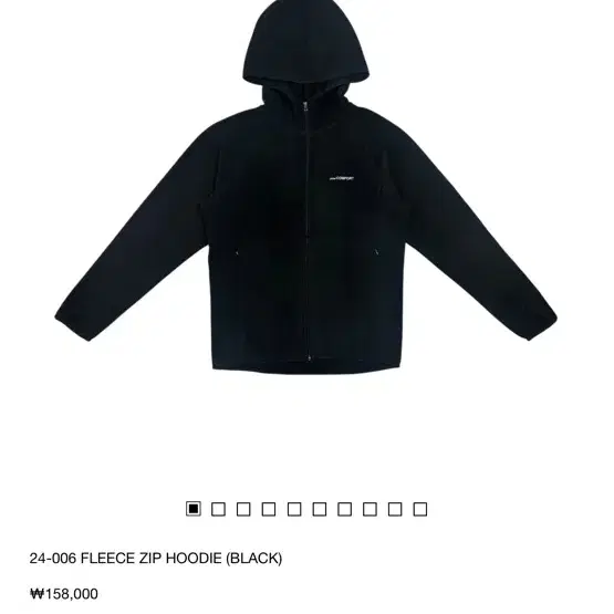 지초이 24-006 FLEECE ZIP HOODIE (BLACK)