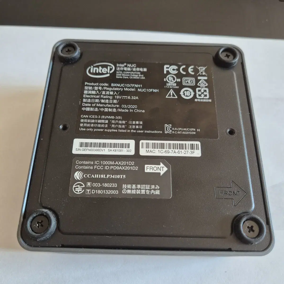 인텔 NUC10i7FNH 미니PC