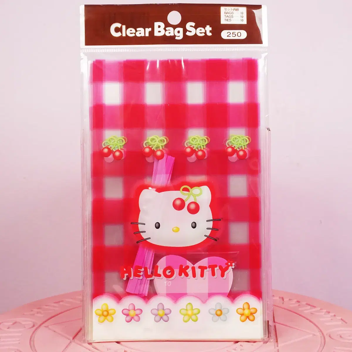 Set of 10 sealed Sanrio Hello Kitty clear bags