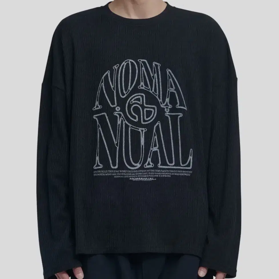 노매뉴얼 S.N.A KNIT LONG SLEEVE - BLACK