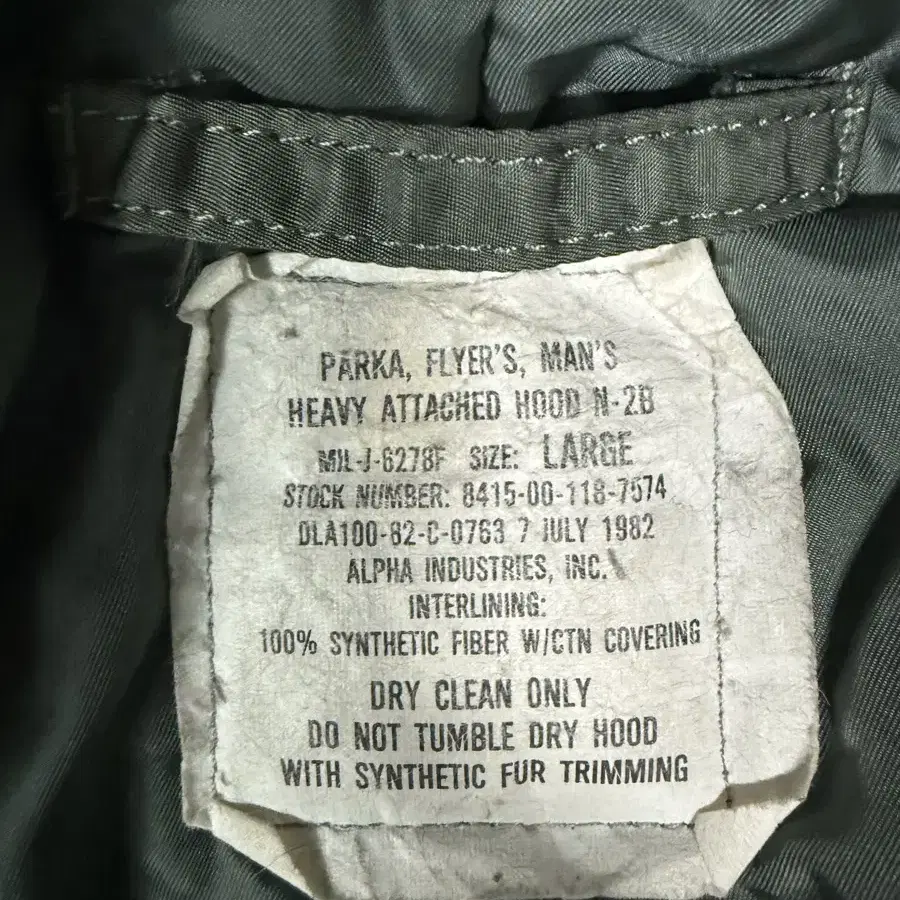 (L) 1980's U.S. Air Force N-2B Parka