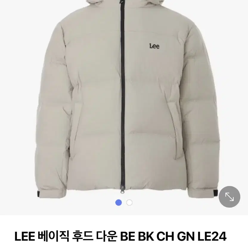 (새제품) LEE 베이직 후드 다운 XL