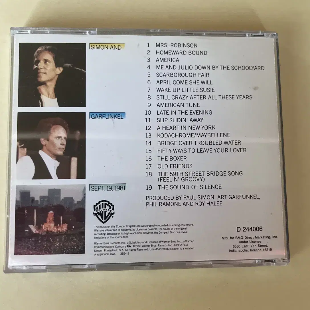 사이먼 가펑클 Simon and Garfunkel 공연 2cd를 1cd로