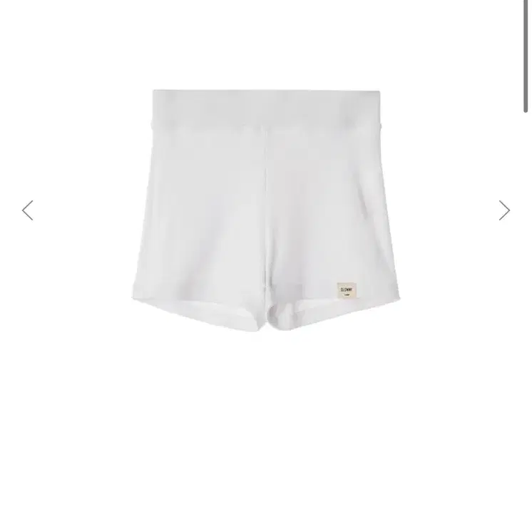 글로니 glowny g classic rib shorts white