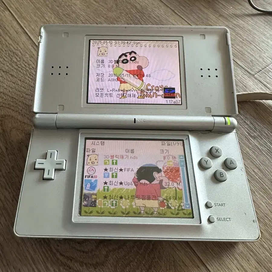 닌텐도 DS Lite + tts칩, 화이트 칩