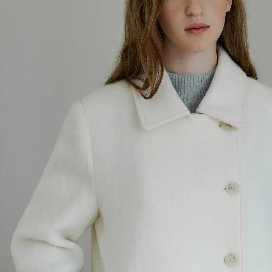 르베인 Lebane Villa Alpaca Half Coat(Cream)