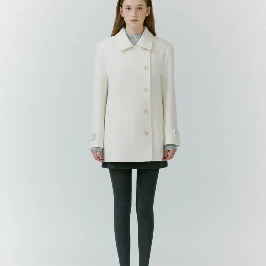 르베인 Lebane Villa Alpaca Half Coat(Cream)