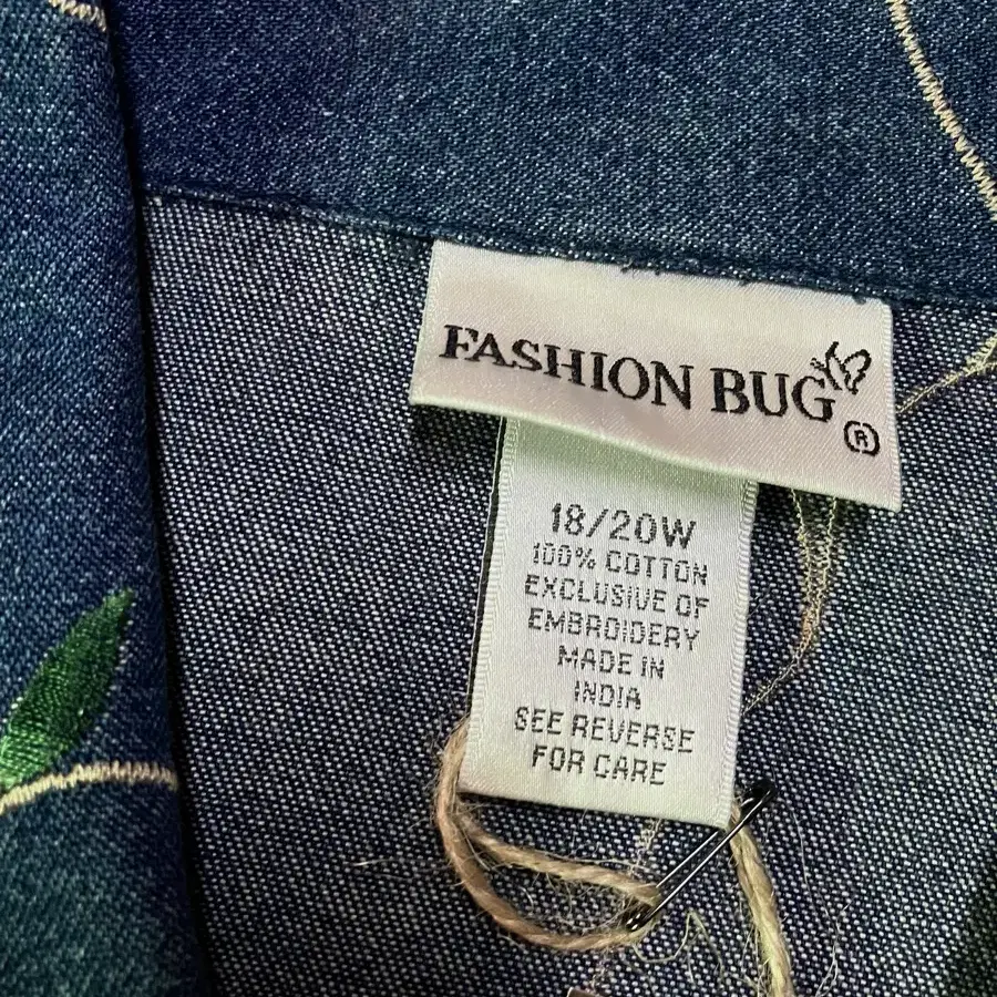 Fashion Bug 플라워 자수 데님 셔츠 자켓 18/20