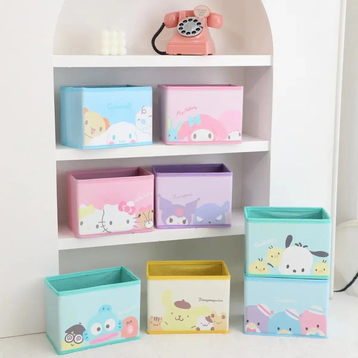 Sanrio Cinnamoroll Kitty Kuromi Kogong Pum Pum Pochacha Storage box Storage box