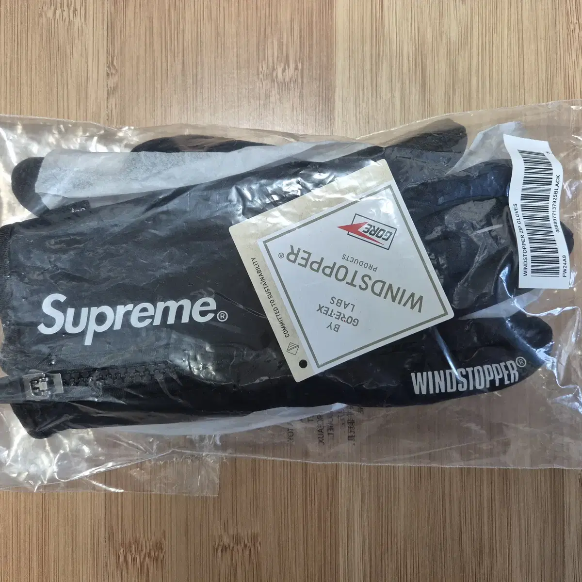 Supreme 슈프림 윈드스토퍼 집 글러브 블랙