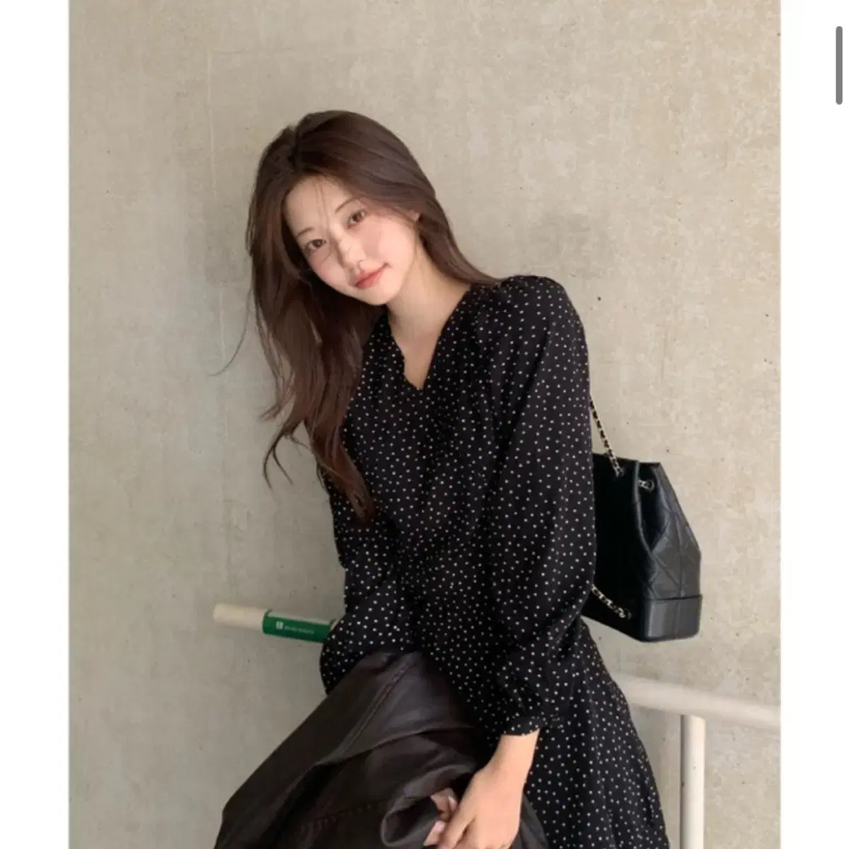 제니오 dot ruffle dress_black 구해요