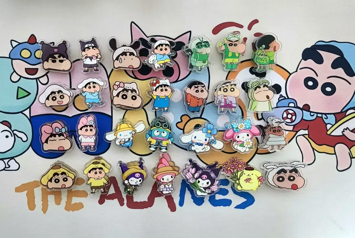 Clearance sale Crayon Shin-chan double-sided clips, Sanrio double-sided clips