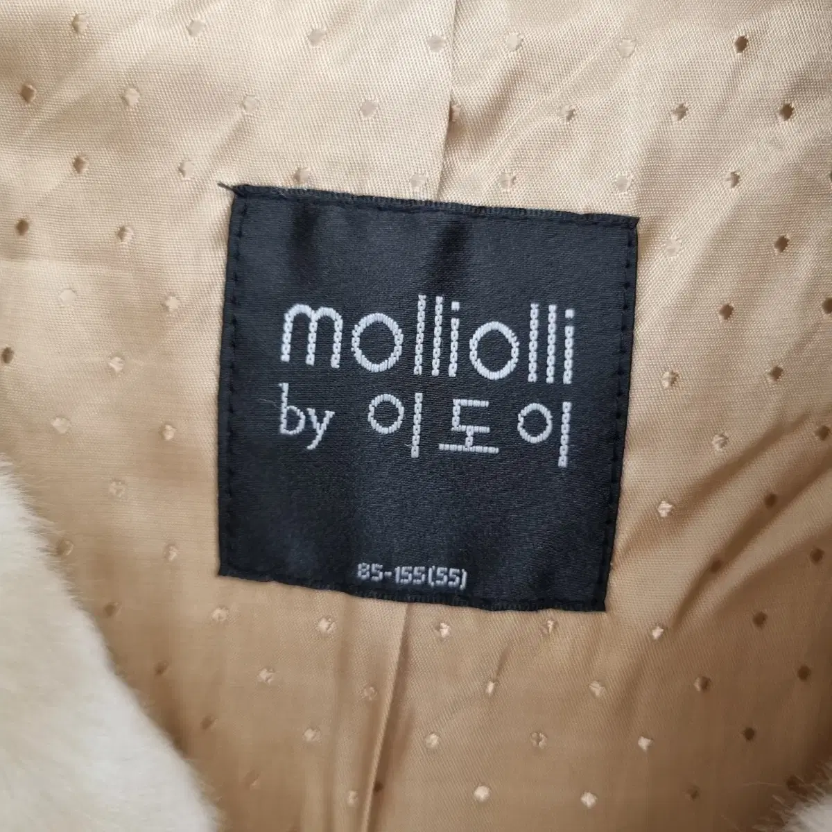 [여성55 size] molliolli 인조퍼 후드 코트