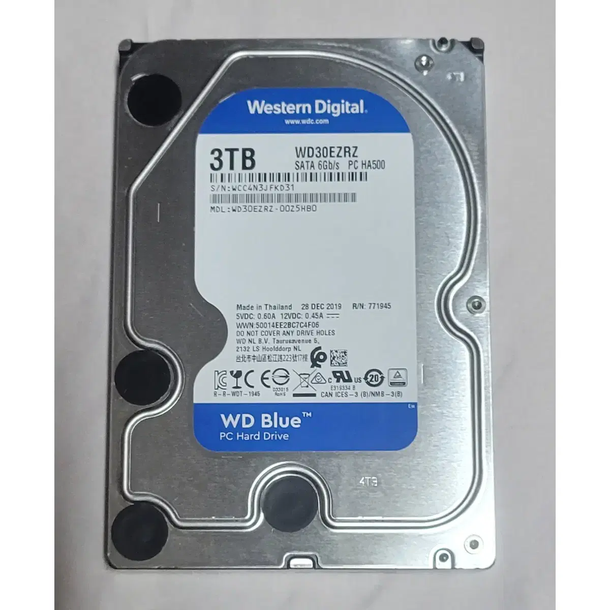 WD 블루 3테라 3.5인치 하드디스크 정품 3TB HDD SATA3 /