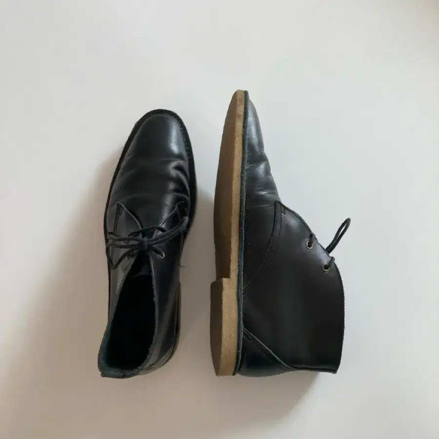 Lands End Leather Chukka boots Black