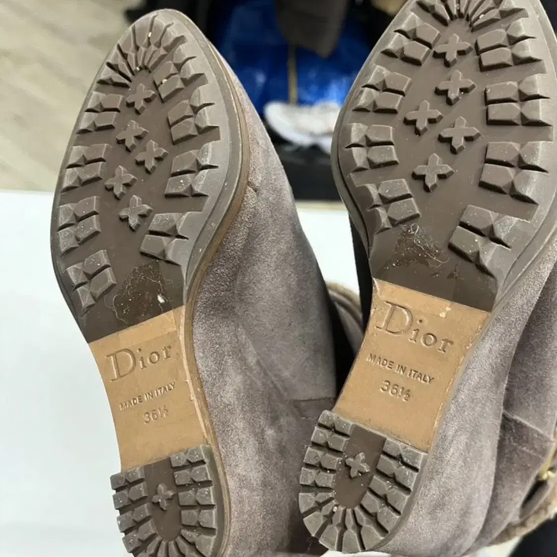 DIOR 디올 스웨이드 플랫폼 롤업 부츠(해외발송)