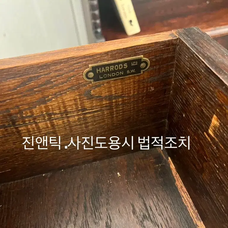 영국 앤틱 육각형 거울 화장대 경대