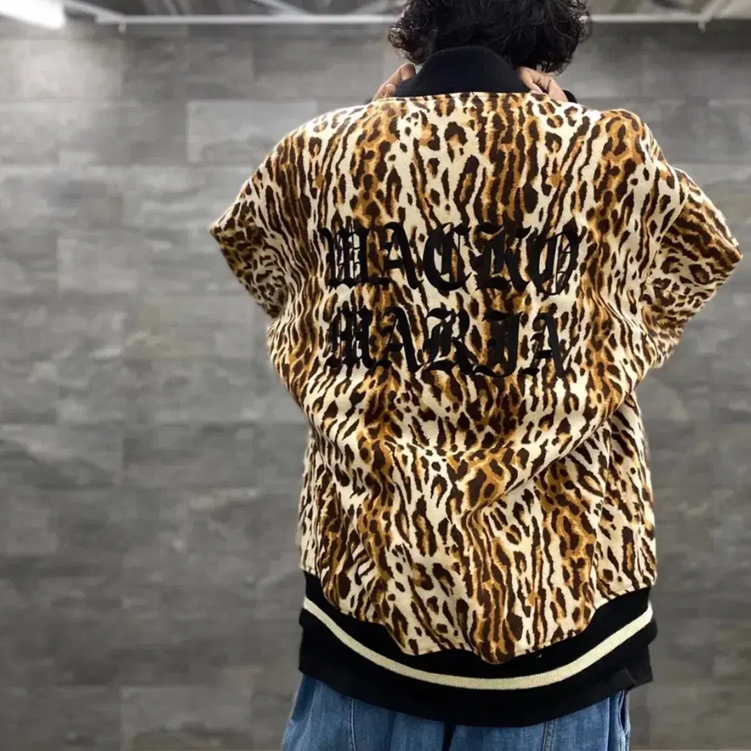 WACKO MARIA LEOPARD VARSITY