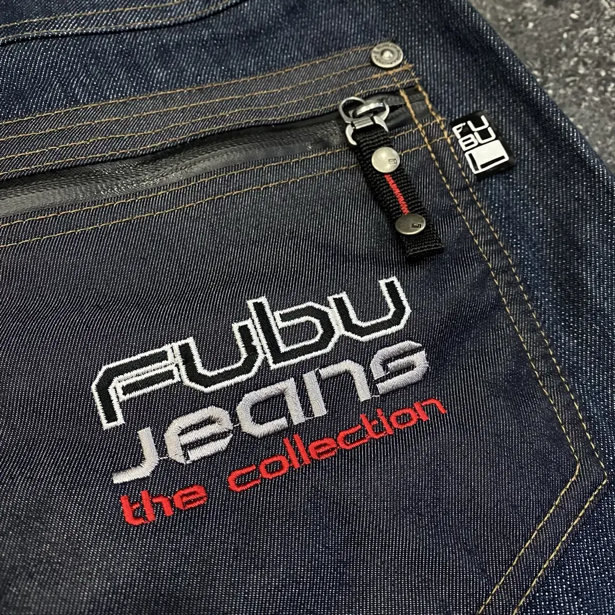 FUBU 후부 데님 카고 와이드 스키팬츠