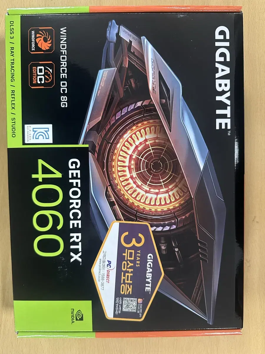 새상품 기가바이트 RTX 4060 윈드포스 8gb 대구 직거래 판매