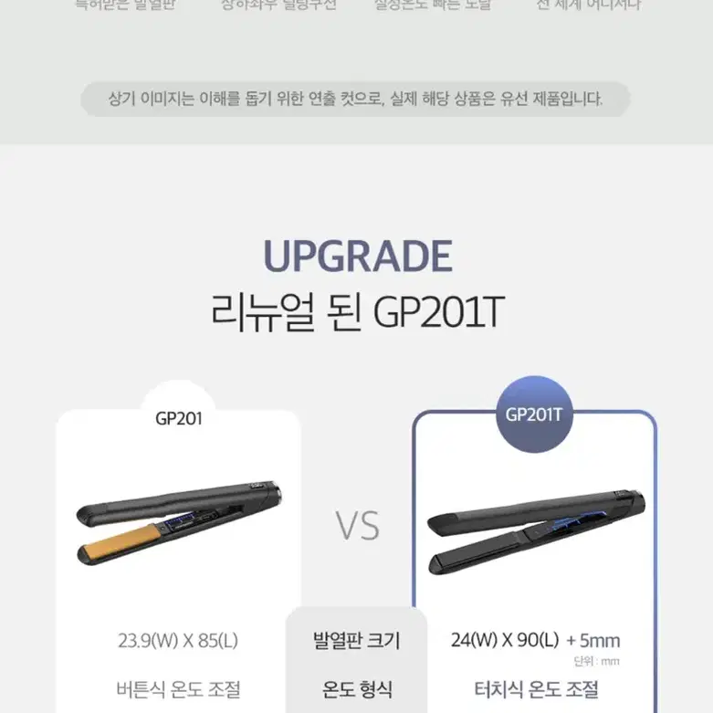 글램팜 고데기 GP201-T1.0