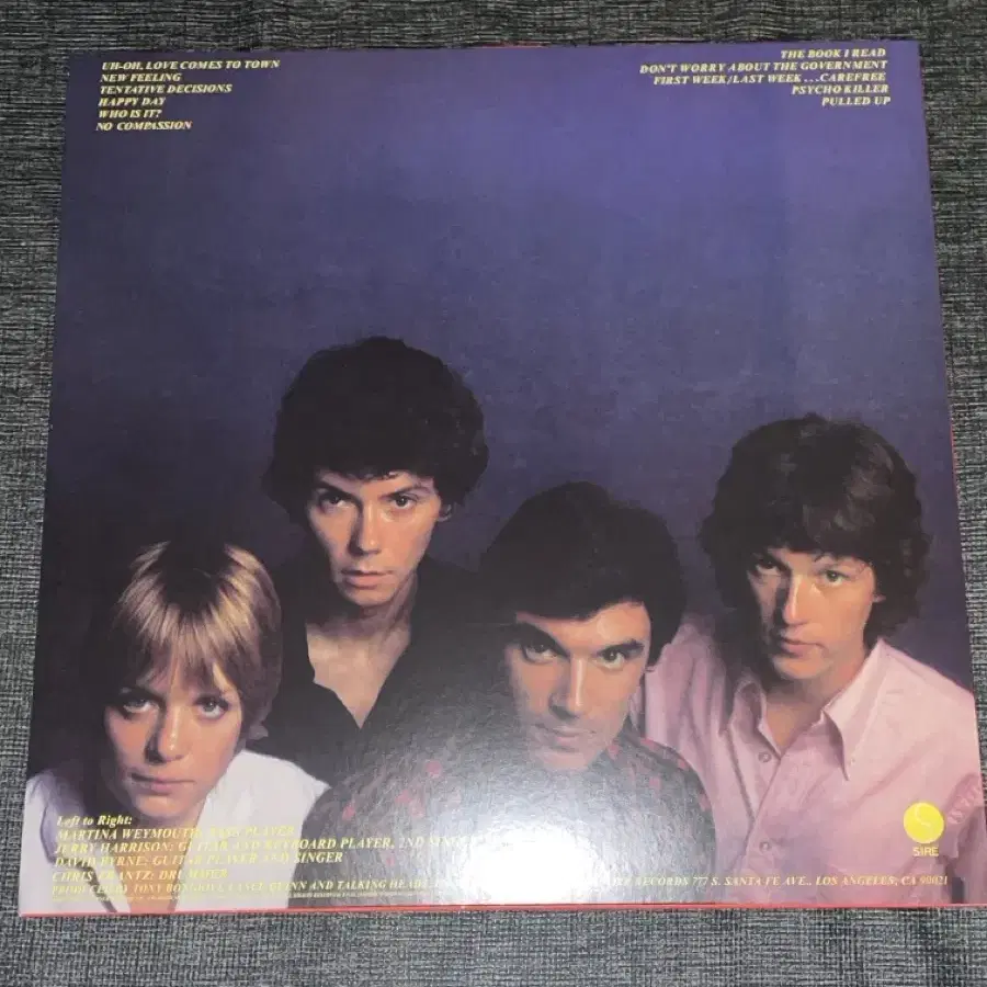 토킹헤즈 TALKING HEADS : 77 LP(개봉)