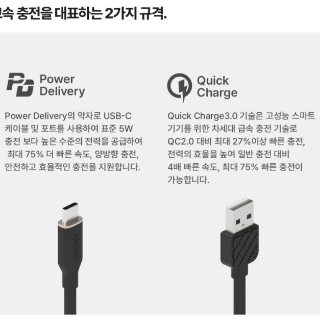 새제품 리큐엠 고속충전 LCD 10000mAh 보조배터리 QP1000C