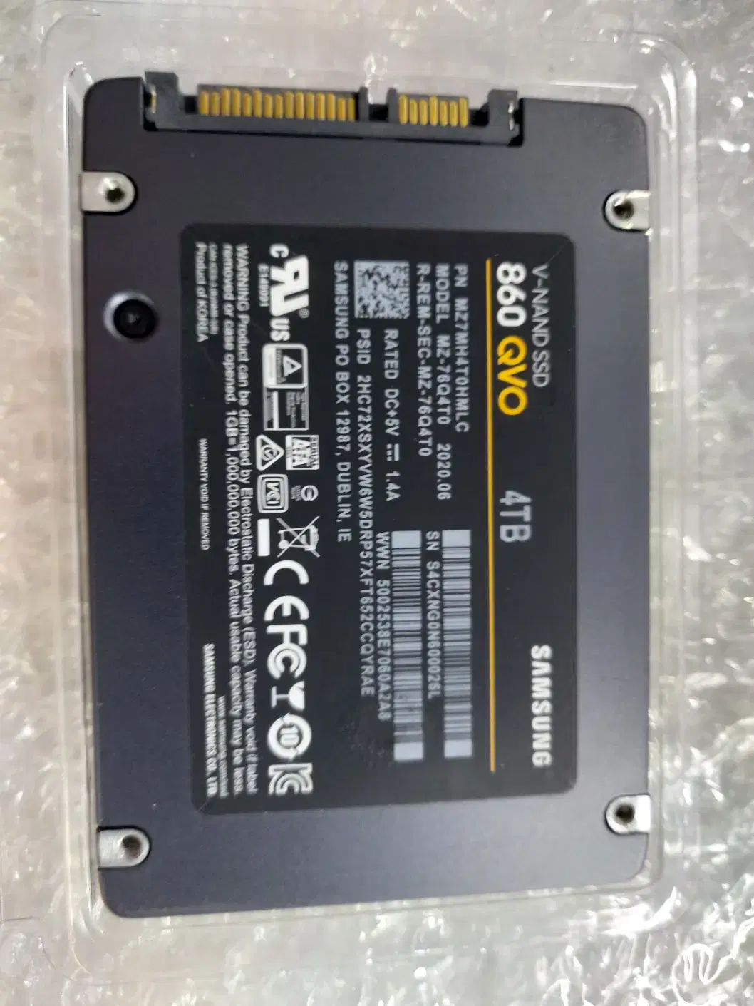 삼성SSD 860 QVO 4TB (중고)