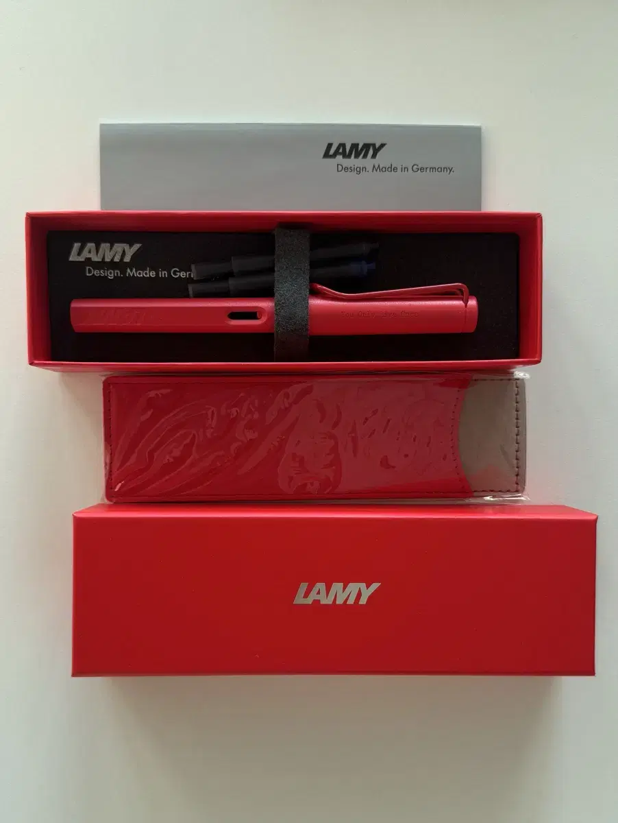 LAMY 라미 사파리 만년필 세트 (스트로베리 한정판)