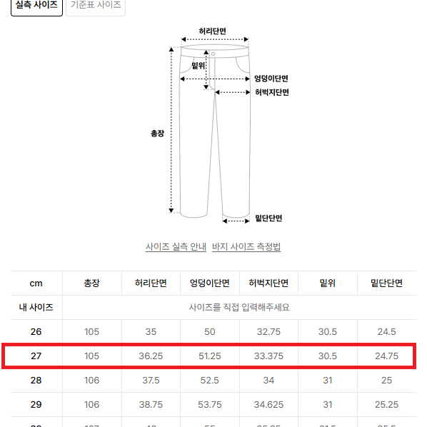 와이드 레플리카 퍼티그 팬츠 카키 27