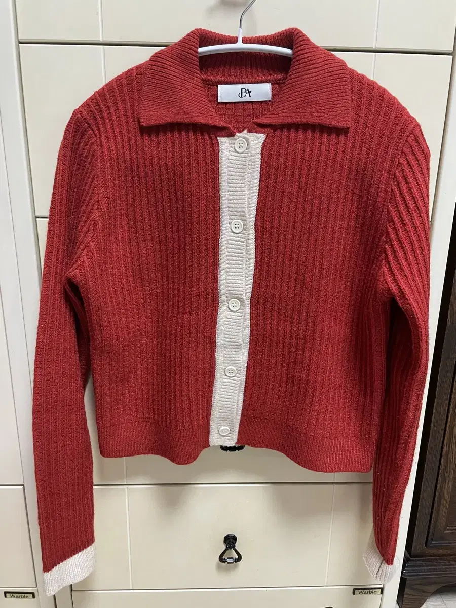 폴앤앨리스 가디건 COLOR BLOCK CARDIGAN / RED